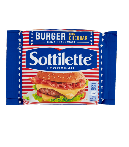 SOTTILETTE BURGER CON CHEDDAR GR.185