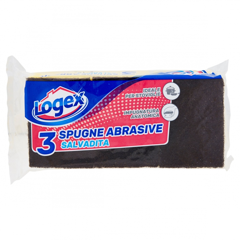 LOGEX SPUGNE ABRASIVE SALVADITA 3 PZ