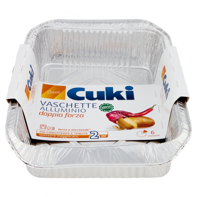 CUKI CUOCE VASCHETTE ALLUMINIO 6 PORZIONI - 2 PZ (R181)