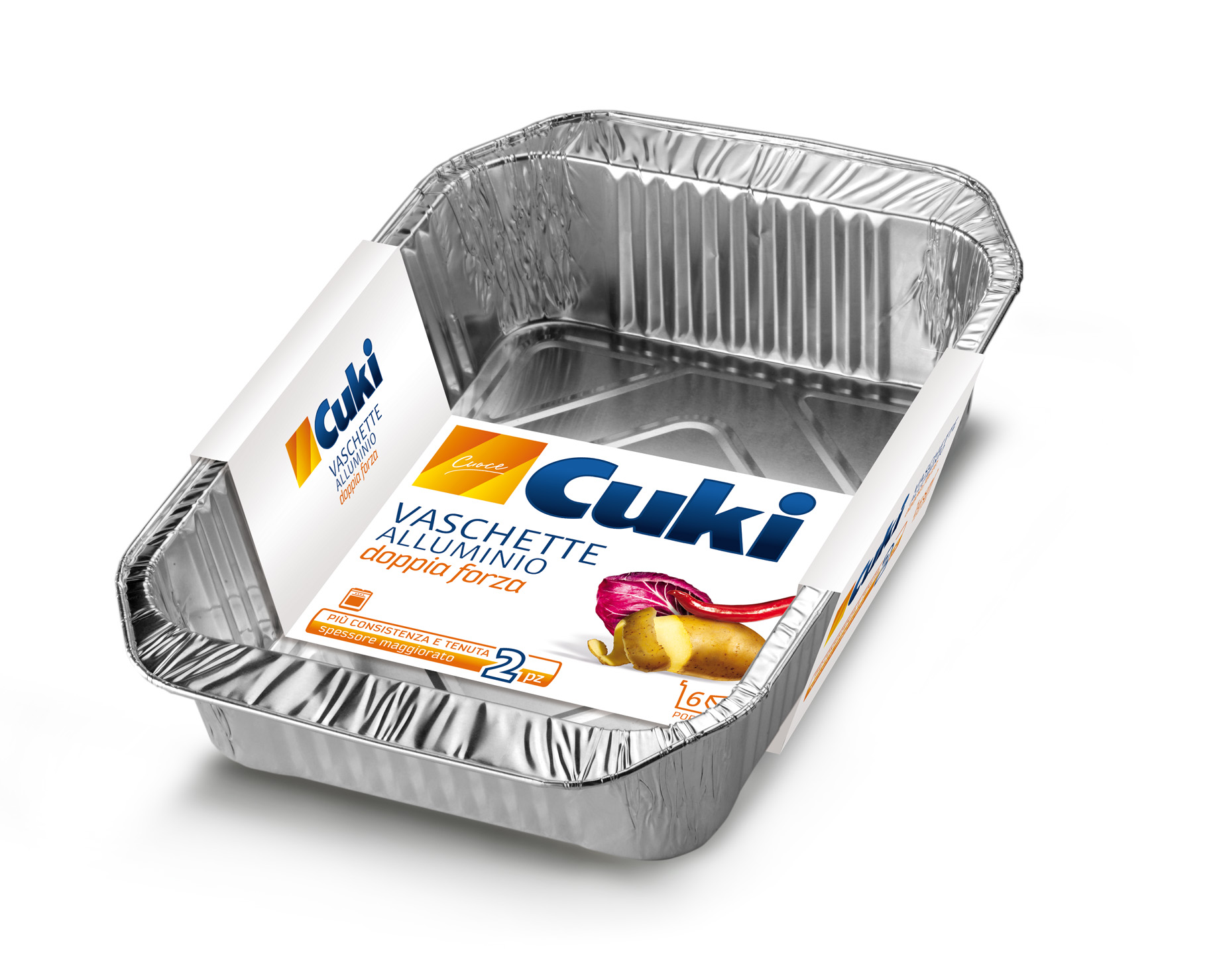 Cuki Conserva e Cuoce Vaschette Alluminio con coperchi 4porzioni - 3 pz  (R75)