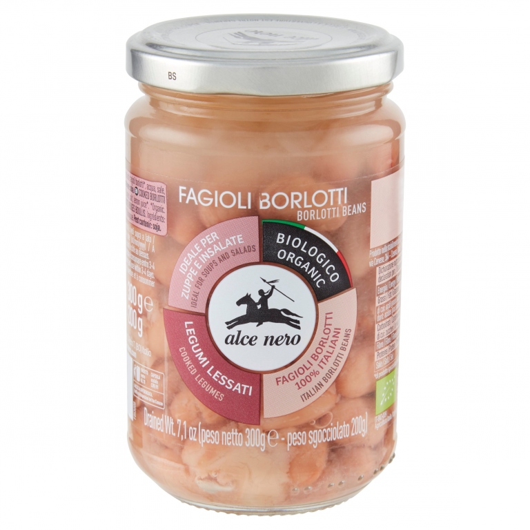 ALCE NERO LEGUMI LESSATI FAGIOLI BORLOTTI 300 G