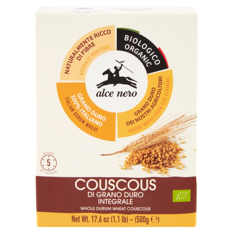 ALCE NERO COUSCOUS DI GRANO DURO INTEGRALE 500 G
