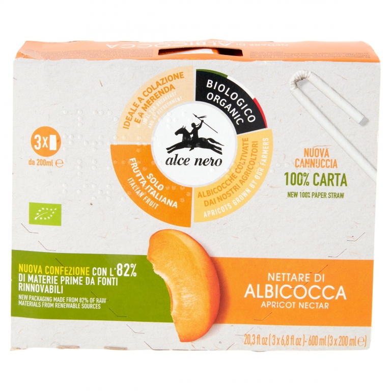 ALCE NERO NETTARE DI ALBICOCCA 3 X 200 ML