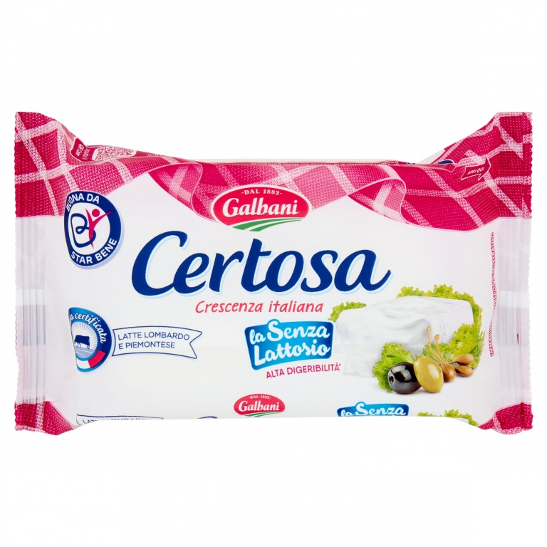 GALBANI CERTOSA CRESCENZA ITALIANA SENZA LATTOSIO 165 G