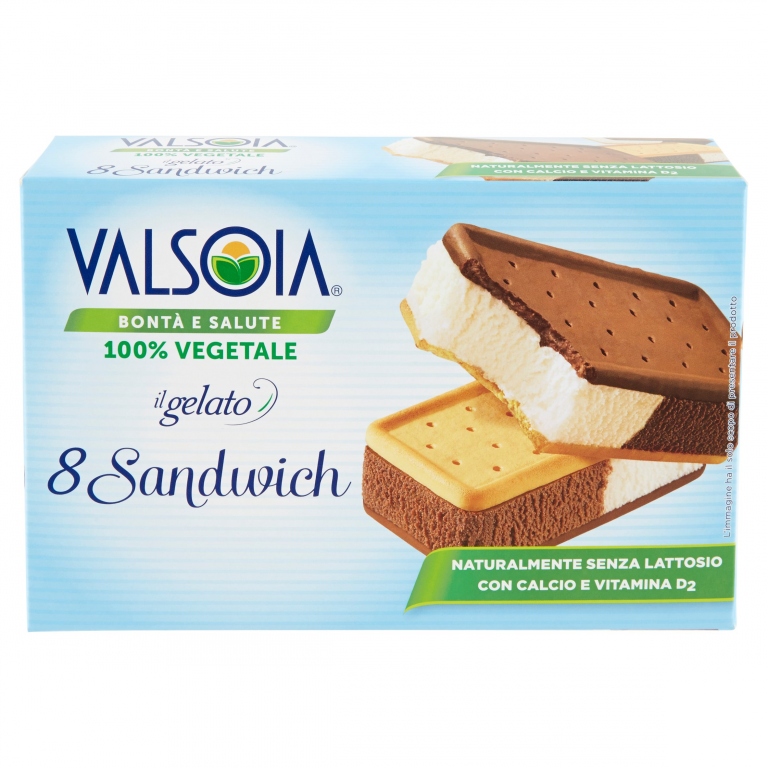 VALSOIA BONTA E SALUTE IL GELATO 8 SANDWICH 8 X 40 G