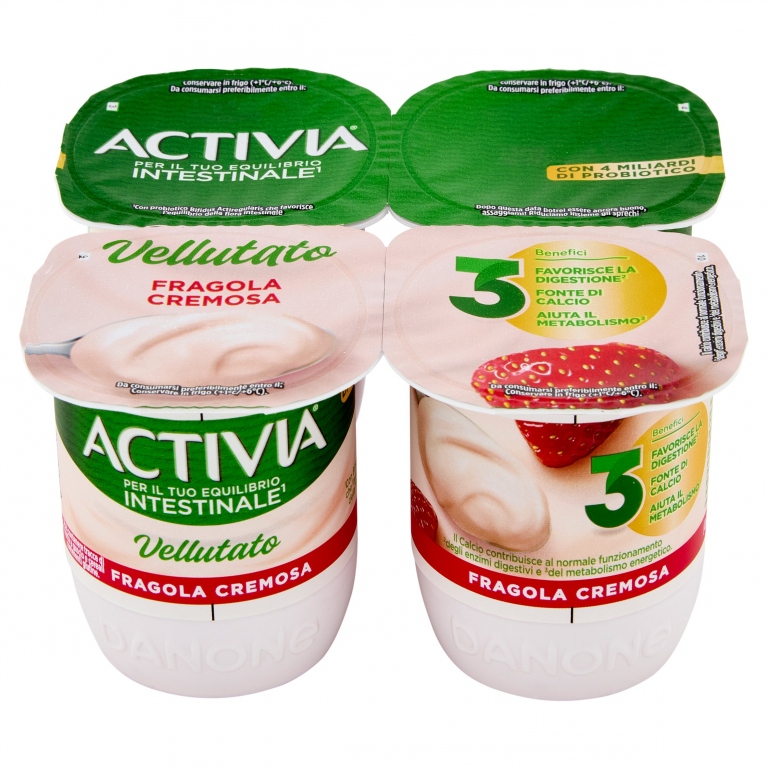 ACTIVIA VELLUTATO FRAGOLA 4 X 125 G