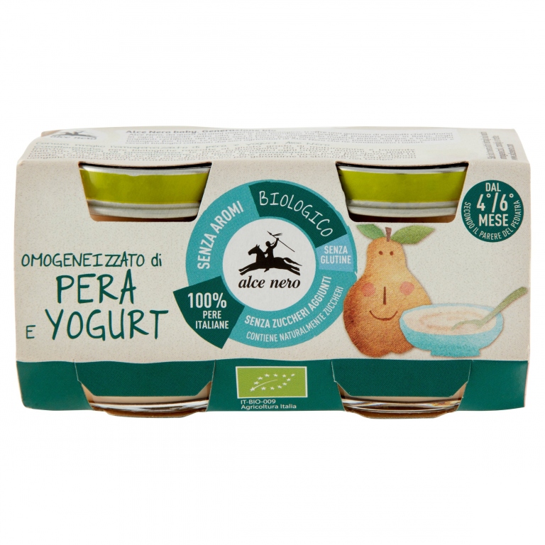 ALCE NERO OMOGENEIZZATO DI PERA E YOGURT 2 X 80 G