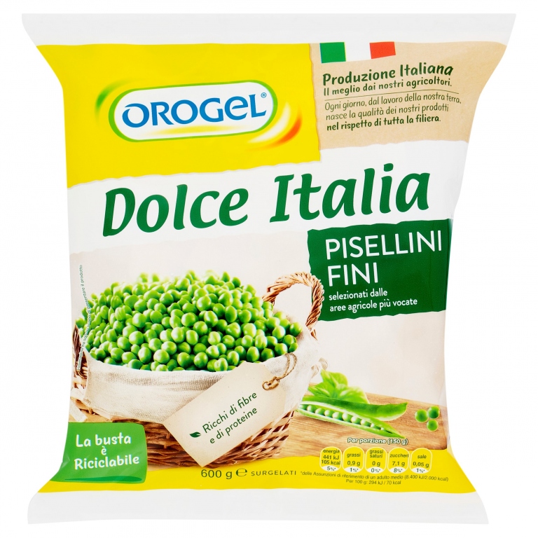 OROGEL DOLCE ITALIA PISELLINI FINI SURGELATI 600 G