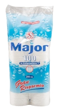 BICCHIERI MAJOR PP 200CC DUPLO B.CO