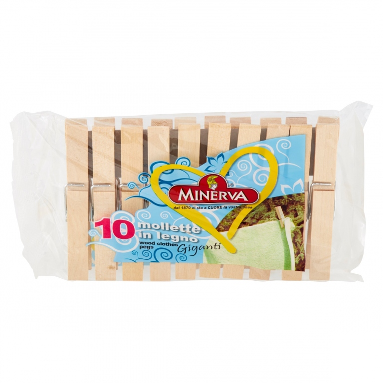 MINERVA 10 MOLLETTE IN LEGNO GIGANTI