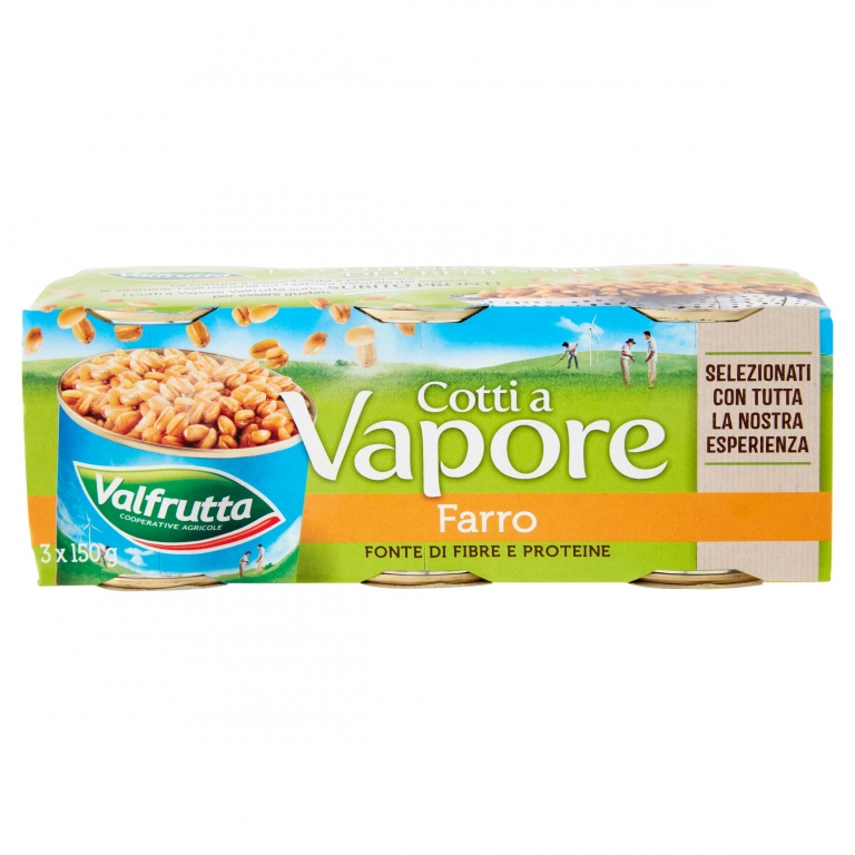 VALFRUTTA COTTI A VAPORE FARRO ITALIANO 3 X 150 G