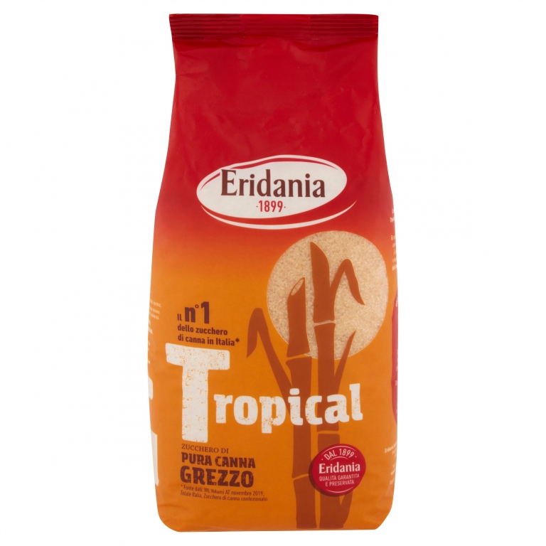 ERIDANIA TROPICAL ZUCCHERO DI PURA CANNA GREZZO 1 KG