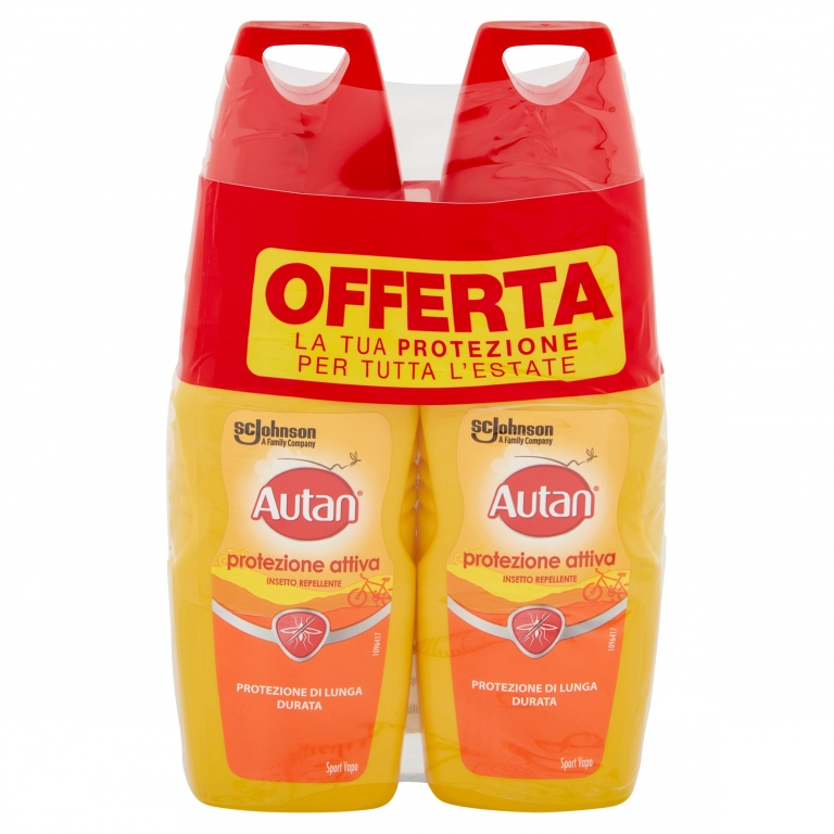AUTAN PROTEZIONE ATTIVA INSETTO REPELLENTE SPORT VAPO 2 X 100 ML