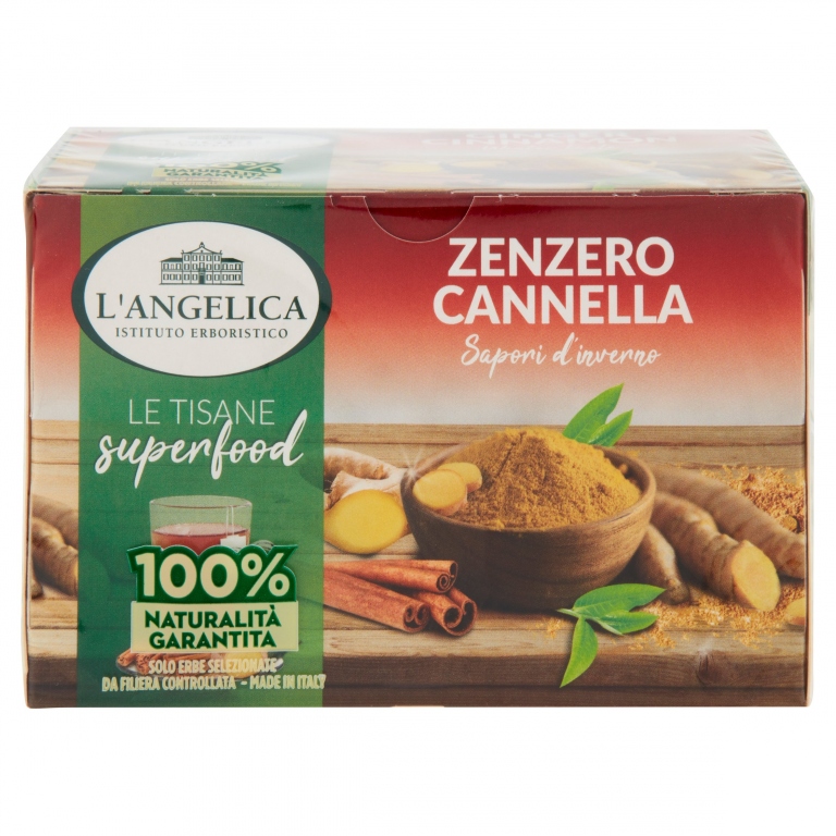 L'ANGELICA LE TISANE SUPERFOOD ZENZERO CANNELLA SAPORI D'INVERNO 20 FILTRI 44 G