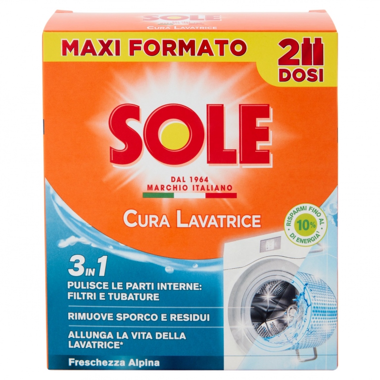 SOLE CURA LAVATRICE CON OLI ESSENZIALI NATURALI 2 X 250 ML