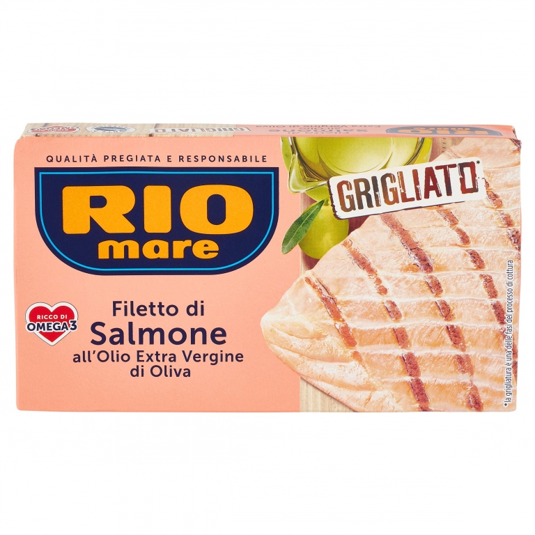 RIO MARE FILETTO DI SALMONE ALL'OLIO EXTRA VERGINE DI OLIVA GRIGLIATO 125 G