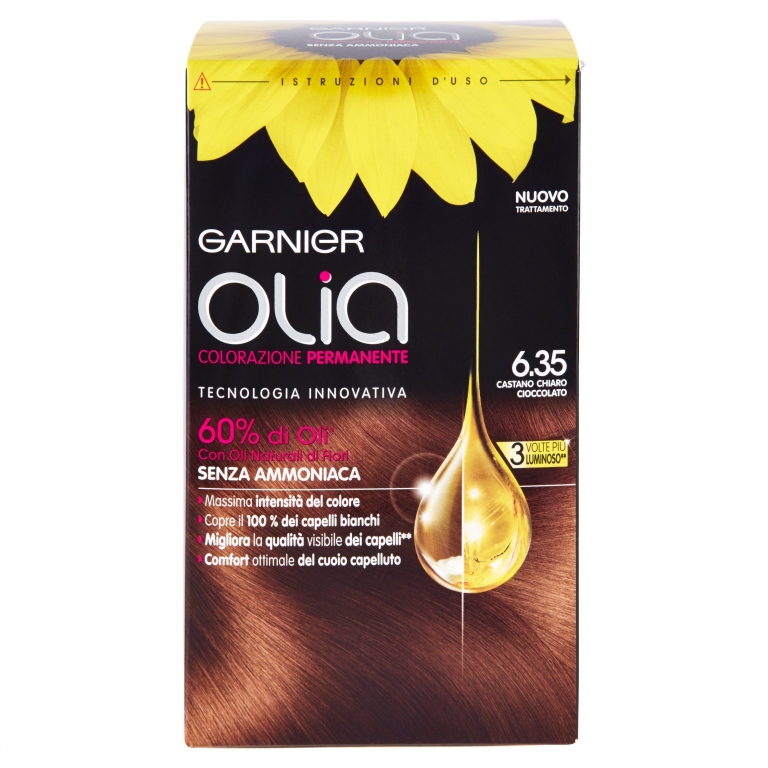 GARNIER OLIA COLORAZIONE PERMANENTE 6.35 CASTANO CHIARO CIOCCOLATO