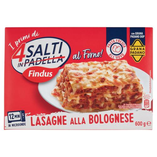 4 SALTI IN PADELLA AL FORNO FINDUS LASAGNE ALLA BOLOGNESE 600G