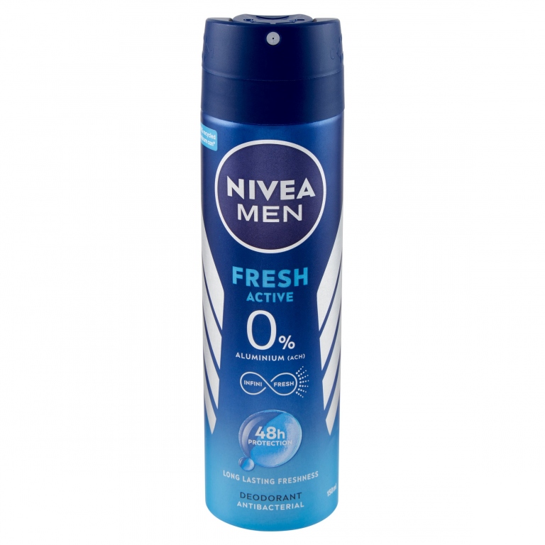 NIVEA FRESH ACTIVE 0% DEODORANT 150 ML