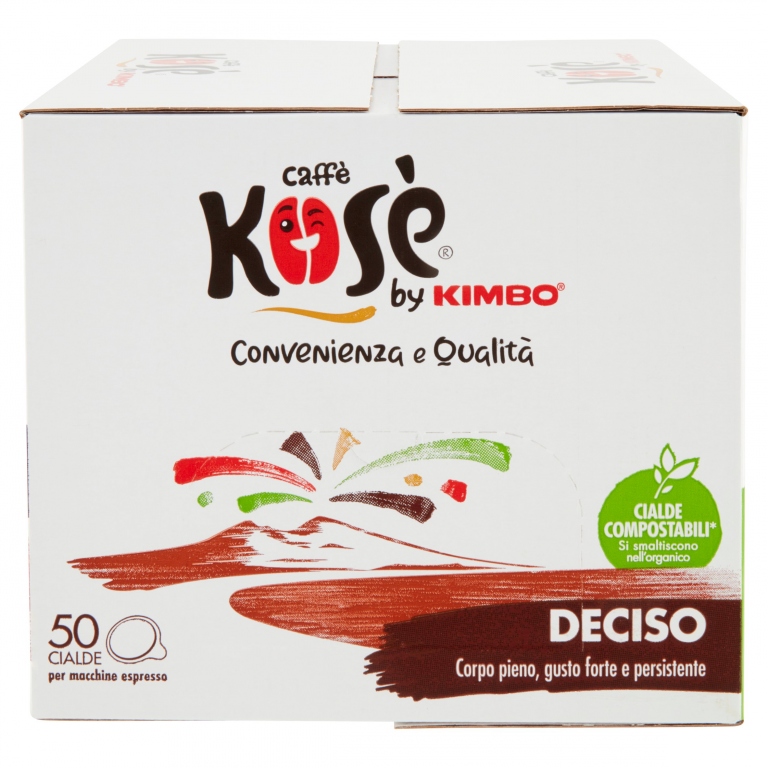 CAFFE KOSE DECISO CIALDE COMPOSTABILI* PER MACCHINE ESPRESSO 50 X 7 G