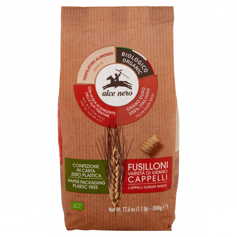 PASTA BIO FUSILLONI.SEN.CAPPELLI ALCE NERO GR500