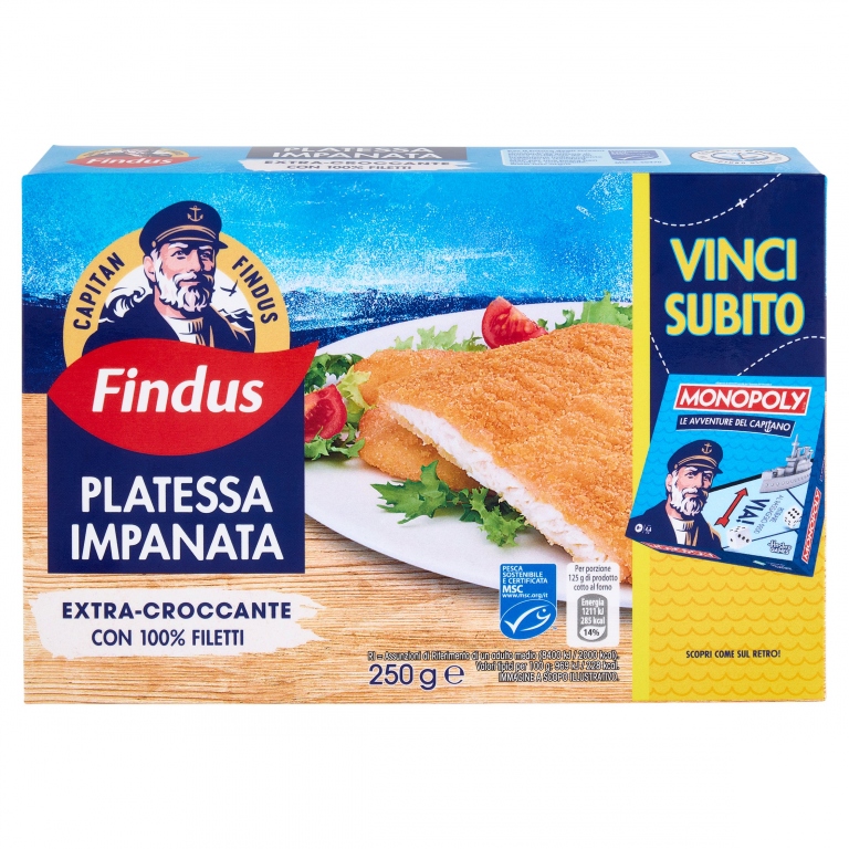 CAPITAN FINDUS FILETTI DI PLATESSA IMPANATI 250 G
