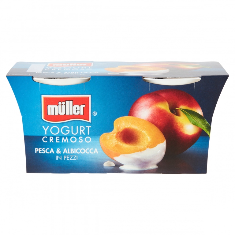 MULLER YOGURT CREMOSO PESCA & ALBICOCCA 2 X 125 G      IN PEZZI