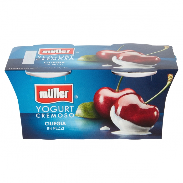 YOGURT MULLER CILIEGIA GR.125X2 INTERO CREMOSO IN PEZZI