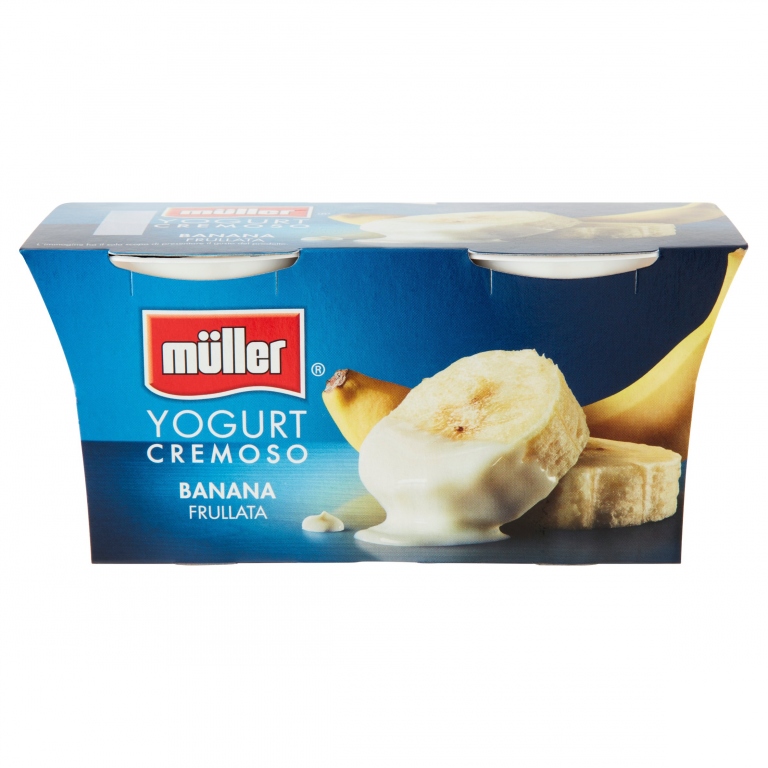 MULLER YOGURT CREMOSO BANANA FRULLATA 2 X 125 G        IN PEZZI