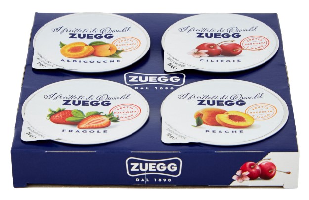 ZUEGG I FRUTTETI DI OSWALD ZUEGG ALBICOCCHE, CILIEGIE, FRAGOLE, PESCHE 4 X 25 G