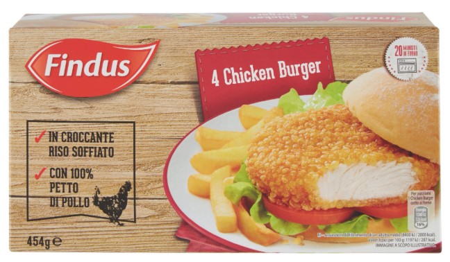 FINDUS CHICKEN BURGER 454 G