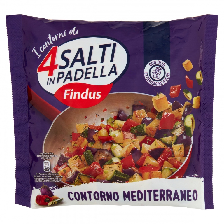 4 SALTI IN PADELLA FINDUS CONTORNO MEDITERRANEO 450G