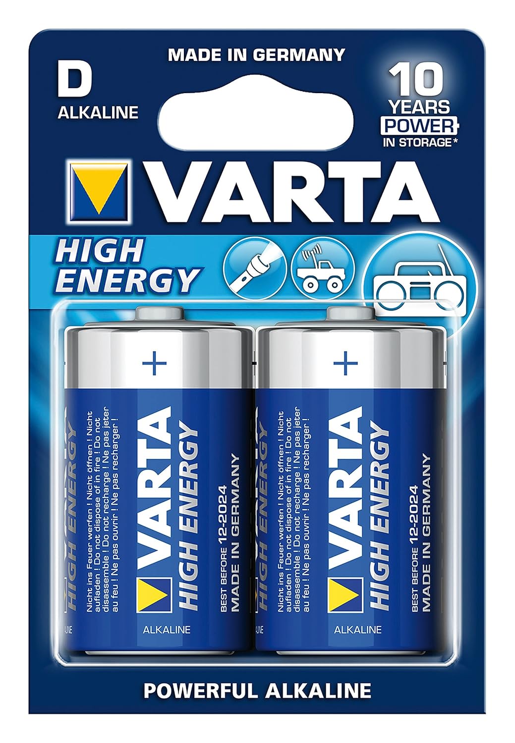 VARTA ENERGY LR20 1.5V ALKALINE 2 PZ
