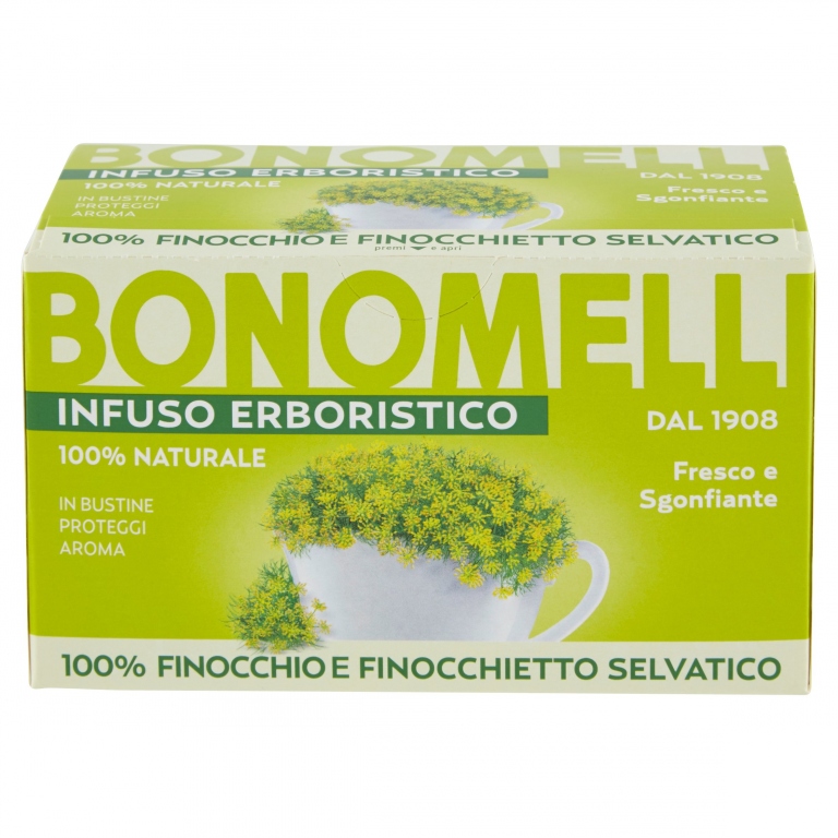 BONOMELLI INFUSO ERBORISTICO 100% FINOCCHIO E FINOCCHIETTO SELVATICO 16 FILTRI 32 G