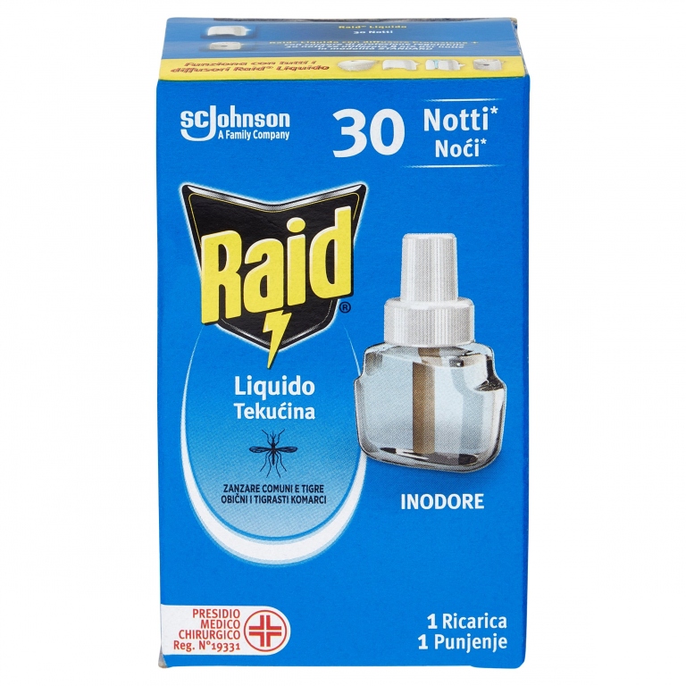 RAID LIQUIDO ZANZARE & ZANZARE TIGRE 1 RICARICA 21 ML