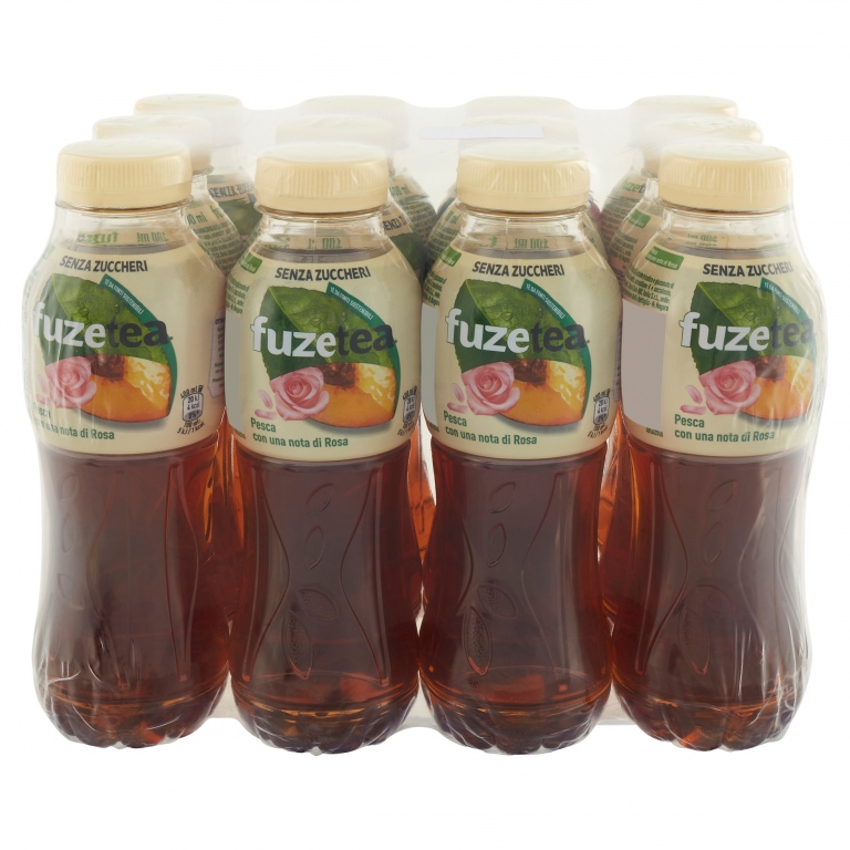 FUZETEA, TE SENZA ZUCCHERI ALLA PESCA CON NOTA DI ROSA 400ML X 12 (PET)