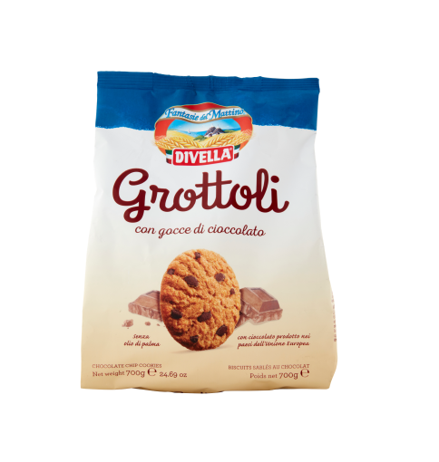 DIVELLA FANTASIE DEL MATTINO GROTTOLI FROLLINI CON GOCCE DI CIOCCOLATO 700 G