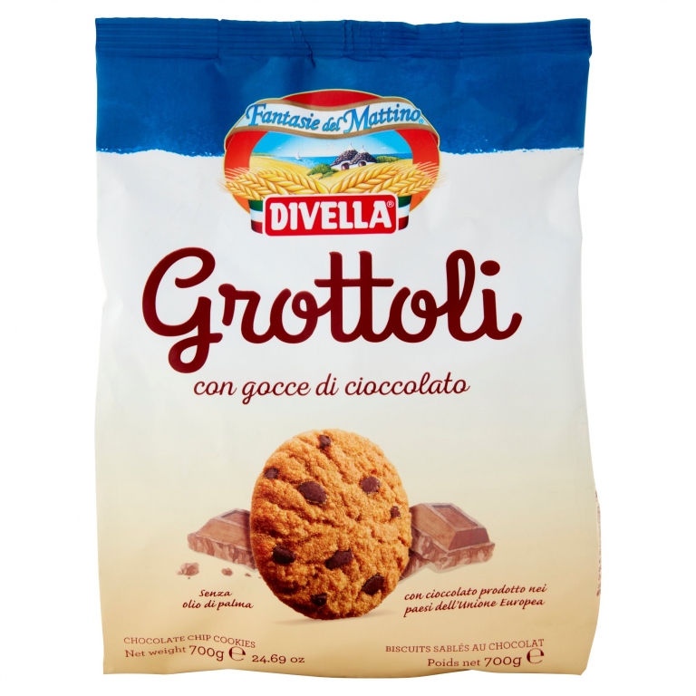 DIVELLA FANTASIE DEL MATTINO GROTTOLI FROLLINI CON GOCCE DI CIOCCOLATO 700 G