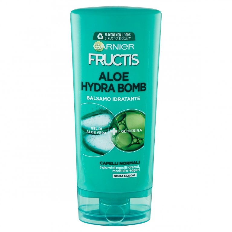 GARNIER FRUCTIS BALSAMO FORTIFICANTE ALOE VERA CON GLICERINA VEGETALE E GEL DI ALOE VERA, 200 ML