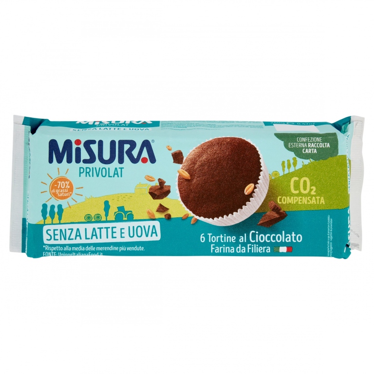 MISURA PRIVOLAT 6 TORTINE AL CIOCCOLATO 6 X 40 G