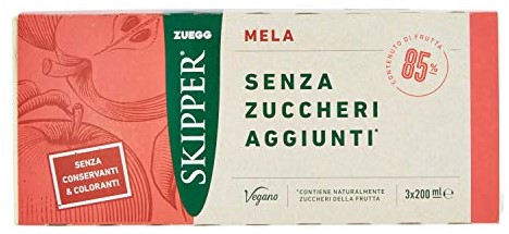 ZUEGG SKIPPER SENZA ZUCCHERI AGGIUNTI* MELA 3 X 200 ML