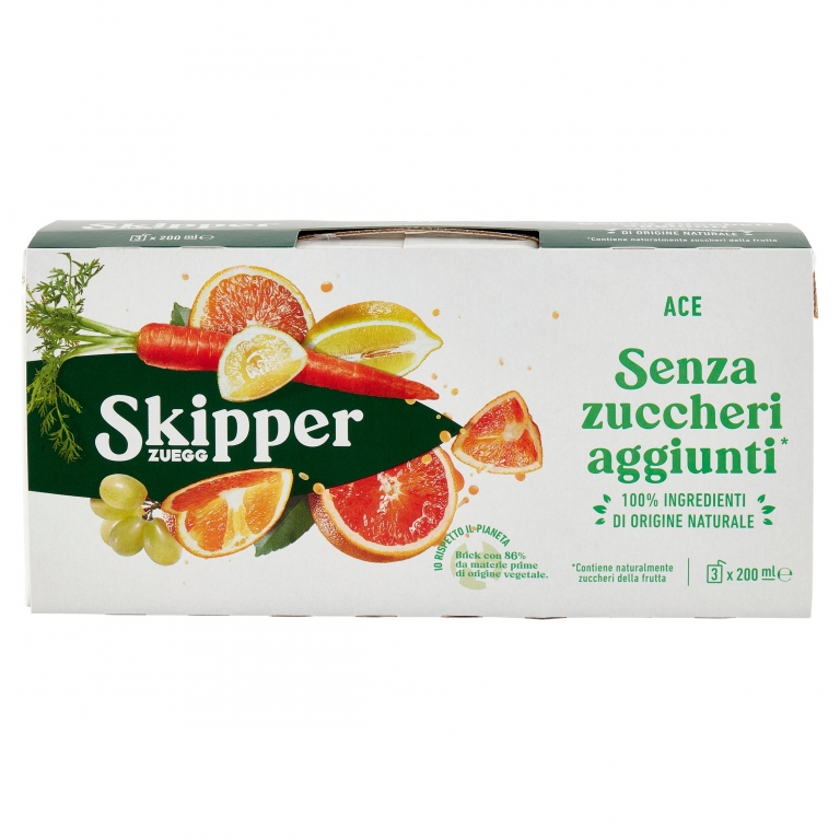 ZUEGG SKIPPER SENZA ZUCCHERI AGGIUNTI* ACE 3 X 200 ML