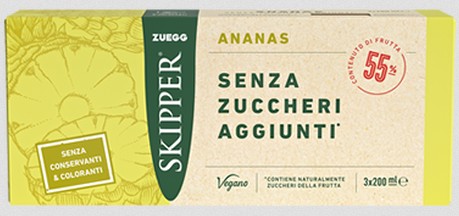 ZUEGG SKIPPER SENZA ZUCCHERI AGGIUNTI* ANANAS 3 X 200 ML