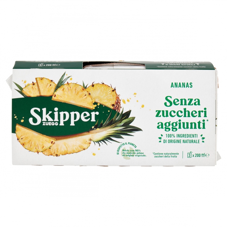 ZUEGG SKIPPER SENZA ZUCCHERI AGGIUNTI* ANANAS 3 X 200 ML