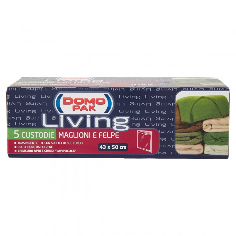 DOMOPAK LIVING CUSTODIE MAGLIONI E FELPE 43X50 CM 5 PZ