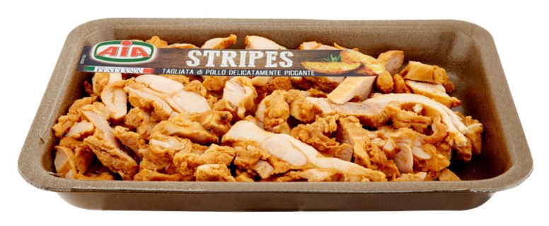 AIA STRIPES TAGLIATA DI POLLO DELICATAMENTE PICCANTE 0,350 KG
