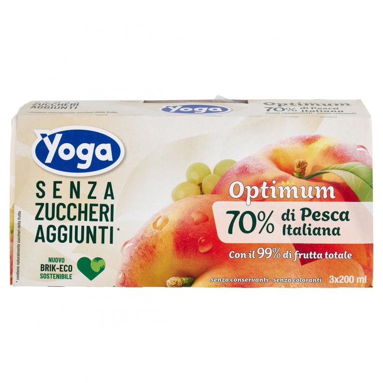 YOGA OPTIMUM 70% DI PESCA ITALIANA SENZA ZUCCHERI AGGIUNTI* 3 X 200 ML