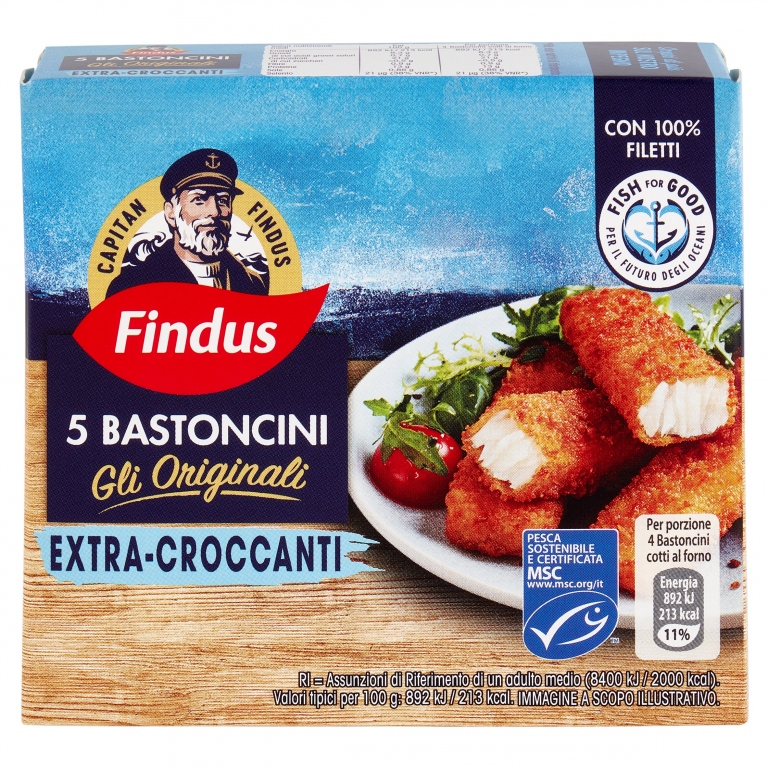 CAPITAN FINDUS 5 BASTONCINI DI MERLUZZO 125 G