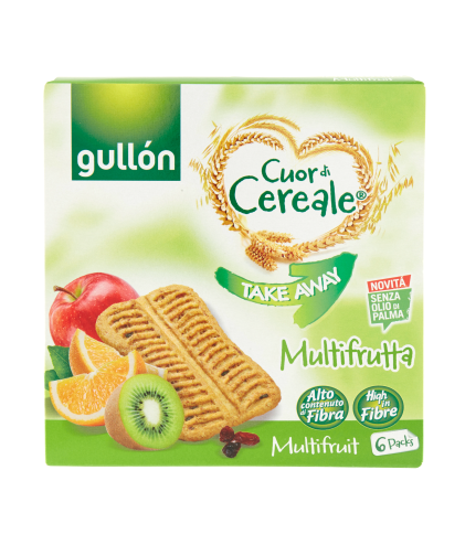 GULLON CUOR DI CEREALE TAKE AWAY MULTIFRUTTA 6 X 24 G