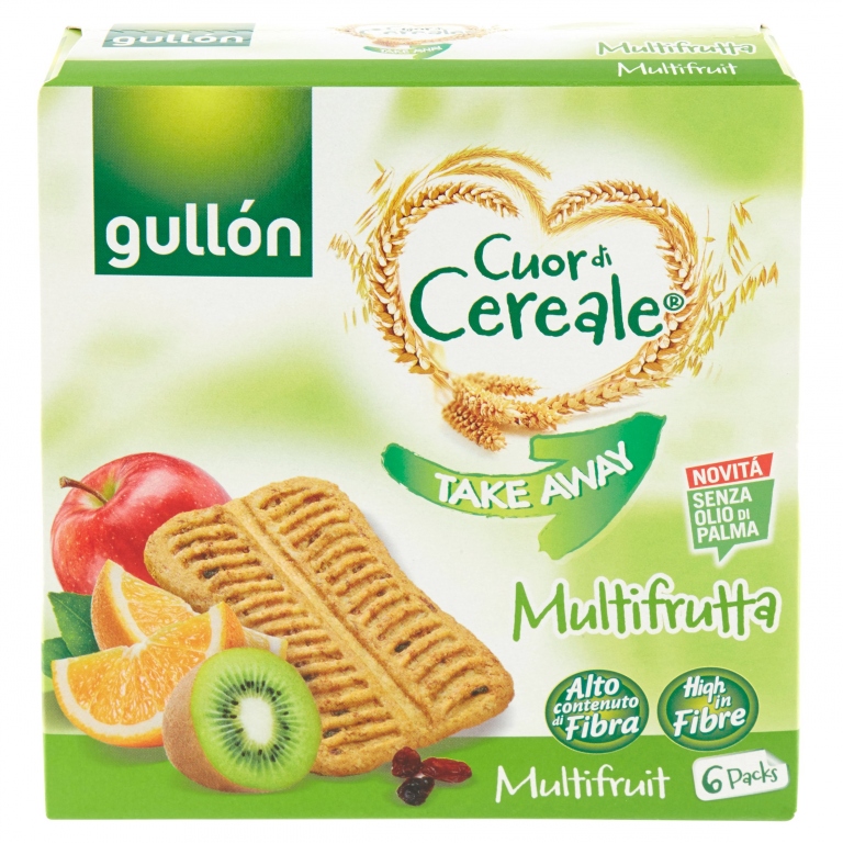 GULLON CUOR DI CEREALE TAKE AWAY MULTIFRUTTA 6X24 G